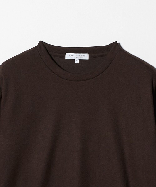 A DAY IN THE LIFE UNITED ARROWS(アデイインザライフユナイテッドアローズ)の「ウールブレンド ダブルジャガード カットソー<A DAY IN THE LIFE>(Tシャツ/カットソー・メンズ・ダークブラウン/ホワイト/ネイビー・M/L)」の5枚目の写真