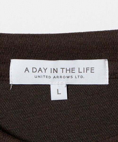 A DAY IN THE LIFE UNITED ARROWS(アデイインザライフユナイテッドアローズ)の「ウールブレンド ダブルジャガード カットソー<A DAY IN THE LIFE>(Tシャツ/カットソー・メンズ・ダークブラウン/ホワイト/ネイビー・M/L)」の14枚目の写真