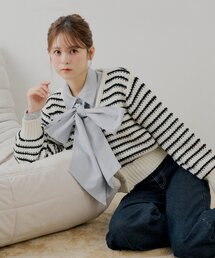 Chico | 【SALON by Chico】リボン付きレースデザインシャツ(シャツ/ブラウス)