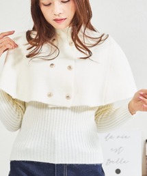ZOZO限定 金ボタンケープ2wayニット