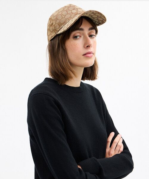 COACH(コーチ)の「シグネチャー ジャカード ベースボール ハット(キャップ・レディース・ベージュ系その他・ONE)」の3枚目の写真