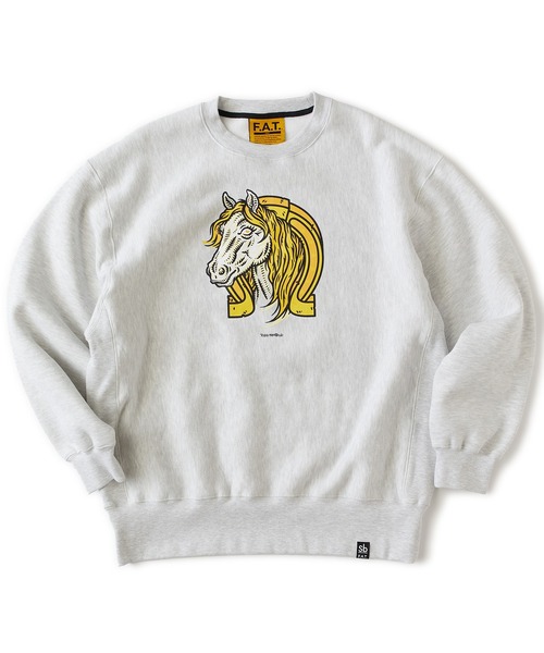FAT（エフエイティー）の「T.B. "HORSE"（スウェット・メンズ・ブラック/ライトグレー・TITCH(M)/JUMBO(XXL)）」の2枚目の写真