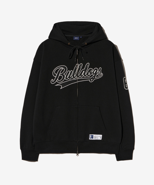 YALE(イェール)の「64 ブルドッグス ベースボール フードジップアップ_ブラック(パーカー・レディース・その他・SMALL/MEDIUM/LARGE/X-LARGE)」の1枚目の写真