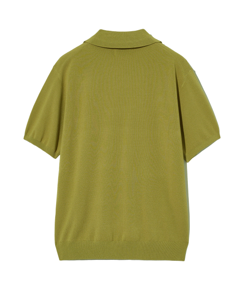 YALE(イェール)の「コンフォートクールスリットネックポロニットオリーブ(Tシャツ/カットソー・レディース・その他・SMALL/MEDIUM/LARGE/X-LARGE)」の4枚目の写真
