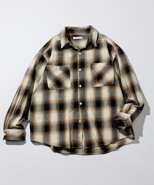 FREAK'S STORE（フリークスストア）の「FREAK'S STORE/フリークスストア チェック フランネル ワークシャツ（シャツ/ブラウス・メンズ・ブラック/ワインレッド/ブラウン・LARGE/MEDIUM）」の12枚目の写真