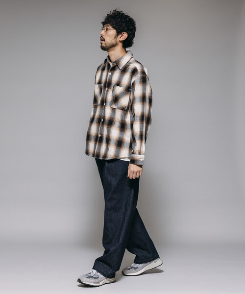 FREAK'S STORE（フリークスストア）の「FREAK'S STORE/フリークスストア チェック フランネル ワークシャツ（シャツ/ブラウス・メンズ・ブラック/ワインレッド/ブラウン・LARGE/MEDIUM）」の10枚目の写真