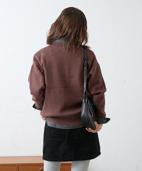 GEVACO（ゲバコ）の「【GEVACO】フラワーホースジャガードニット（ニット/セーター・レディース・ブラウン/レッド・ONE SIZE）」の7枚目の写真