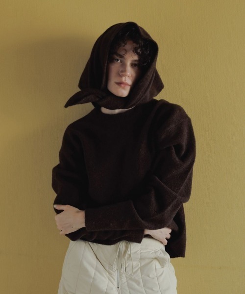 【anuke】Layered Scarf Knit anuke Layered Scarf Knit（ニット/セーター）｜anuke（アンヌーク）の