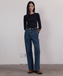 Symbol Straight Denim Pants (Blue)