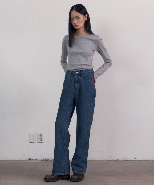 38COMEONCOMMON(38カモンコモン)の「Symbol Straight Denim Pants (Blue)(その他パンツ・レディース・その他・LARGE)」の3枚目の写真