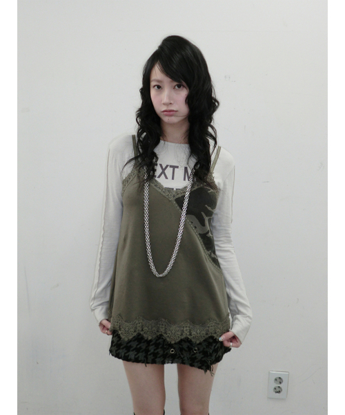 HETIT(ヘティ)の「コットンレーススリップ(カモ)(Tシャツ/カットソー・レディース・その他・FREE)」の3枚目の写真