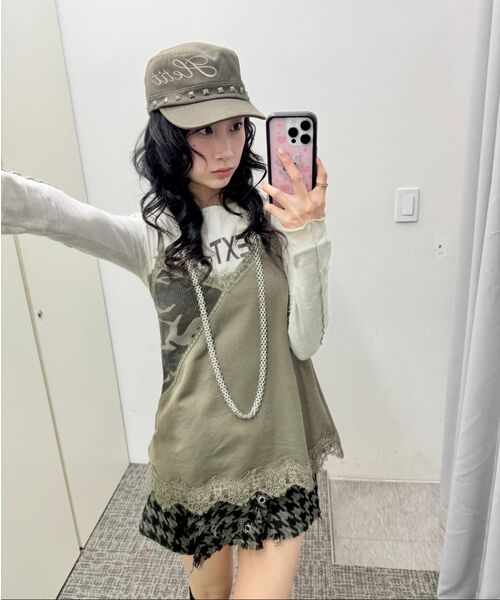 HETIT(ヘティ)の「コットンレーススリップ(カモ)(Tシャツ/カットソー・レディース・その他・FREE)」の9枚目の写真