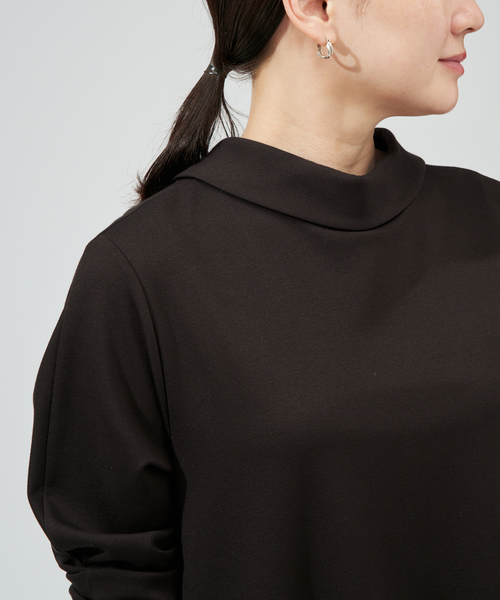 VERMEIL par iena（ヴェルメイユパーイエナ）の「《追加》2WAYロールカラーワンピース（ワンピース・レディース・ネイビー/ブラック・38/36）」の9枚目の写真