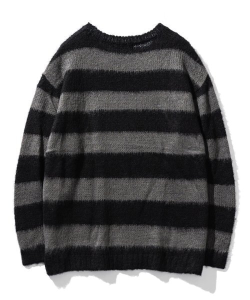 VASTIC(バスティック)の「ブラシストライプニット_ブラック/チャコール(ニット/セーター・メンズ・その他・MEDIUM/LARGE)」の3枚目の写真