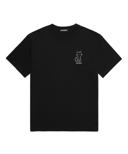VANNWORKS(バンワークス)の「ネコ半袖Tシャツ (VS0026) ブラック_ホワイト(Tシャツ/カットソー・レディース・その他・X-LARGE/XX-LARGE/LARGE/MEDIUM/SMALL)」の1枚目の写真