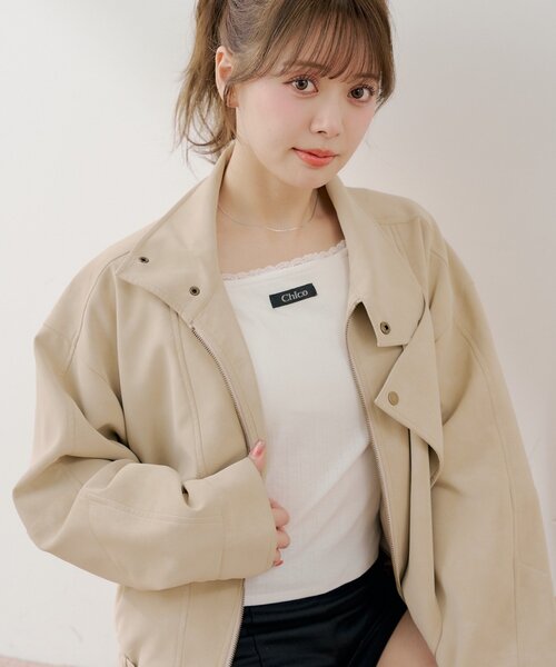 Chico（チコ）の「カップ付きレースコンパクトトップス（Tシャツ/カットソー・レディース・グレー/ブラック/アイボリー/ピンク・MEDIUM/SMALL）」の5枚目の写真