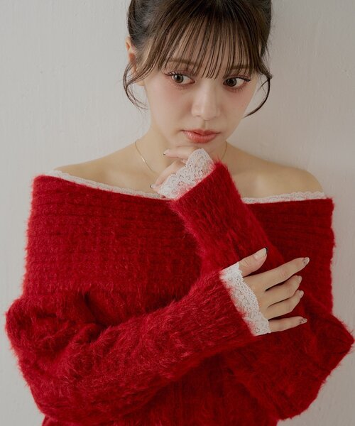 Chico（チコ）の「カップ付きレースコンパクトトップス（Tシャツ/カットソー・レディース・グレー/ブラック/アイボリー/ピンク・MEDIUM/SMALL）」の18枚目の写真