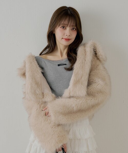 Chico(チコ)の「カップ付きレースコンパクトトップス(Tシャツ/カットソー・レディース・グレー/ブラック/アイボリー/ピンク・MEDIUM/SMALL)」の9枚目の写真