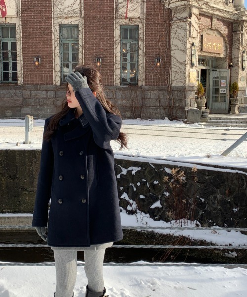 FAVORITO(ファヴォリート)の「ダブルブレストメルトンジャケット(ピーコート・レディース・ネイビー・F)」の18枚目の写真