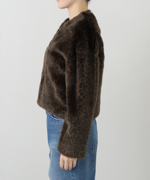 セール】TICCA / ティッカ レオパードファーショートコート（その他