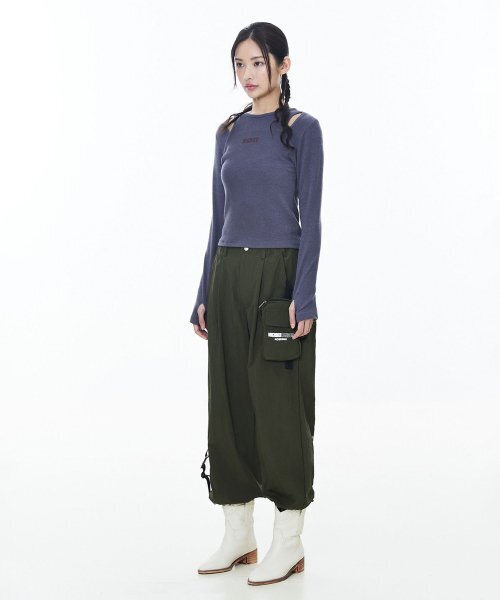 MICHIKO LONDON(ミチコ ロンドン)の「Reversible cutout top charcoal(Tシャツ/カットソー・レディース・その他・FREE)」の2枚目の写真