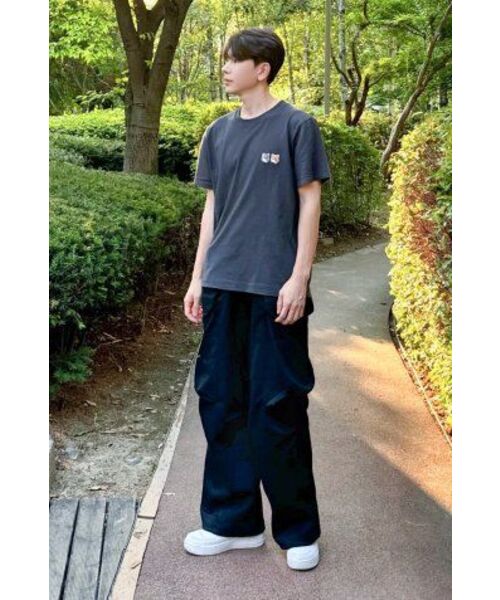UMM(ウム)の「ビッグポケットワイドカーゴトレーニングジョガーパンツ2COLOR(スウェットパンツ・メンズ・ブラック/グレー系・MEDIUM/LARGE)」の6枚目の写真