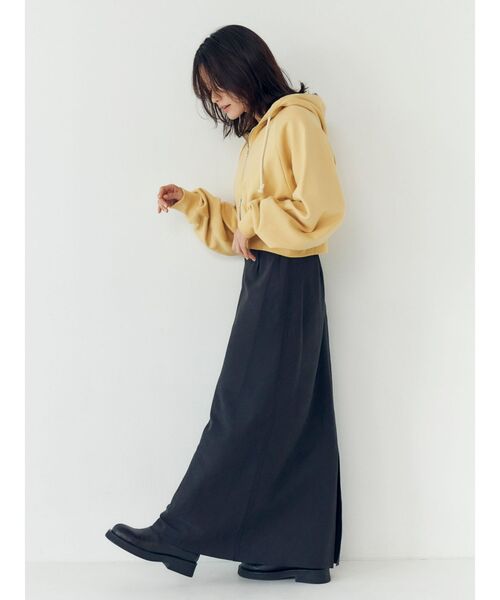 Ungrid（アングリッド）の「ダブルジップショートパーカー（パーカー・レディース・チャコールグレー/イエロー/ライトグレー・FREE）」の9枚目の写真