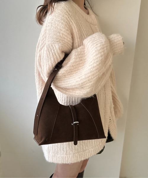 apres jour clair】フェイクスエードベルトバッグ（ハンドバッグ