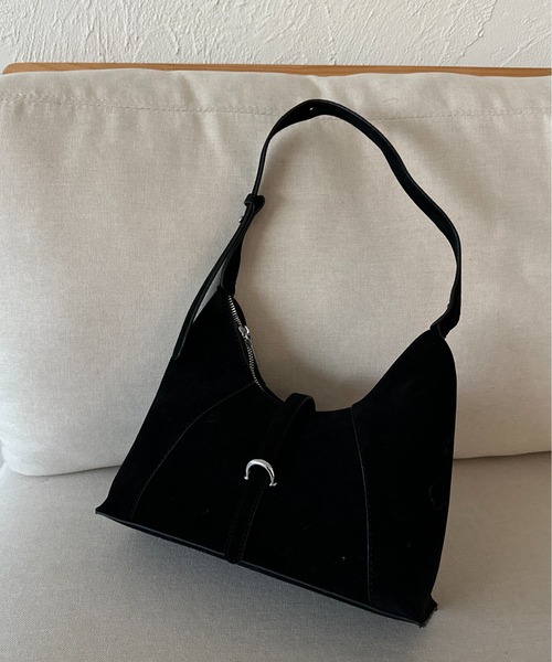 apres jour clair（アプレジュールクレア）の「【apres jour clair】フェイクスエードベルトバッグ（ハンドバッグ・レディース・ブラウン系その他/ブラック・FREE）」の4枚目の写真