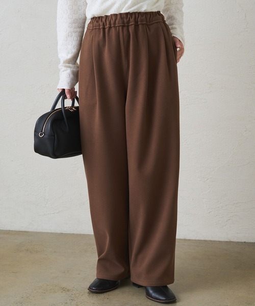 PUAL CE CIN(ピュアルセシン)の「ストレッチ起毛コクーンパンツ(その他パンツ・レディース・ブラウン/ブラック・FREE)」の3枚目の写真