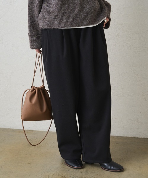 PUAL CE CIN(ピュアルセシン)の「ストレッチ起毛コクーンパンツ(その他パンツ・レディース・ブラウン/ブラック・FREE)」の10枚目の写真