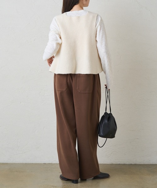 PUAL CE CIN(ピュアルセシン)の「ストレッチ起毛コクーンパンツ(その他パンツ・レディース・ブラウン/ブラック・FREE)」の8枚目の写真