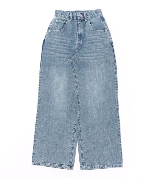 DURAS（デュラス）の「バックトライアングルカットデニムパンツ（デニムパンツ・レディース・インディゴブルー/ブラック・S-M/M-L）」の15枚目の写真