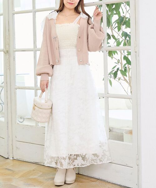 MAJESTIC LEGON（マジェスティックレゴン）の「キラキラモチーフビジューボタンカーデ（カーディガン/ボレロ・レディース・アイボリー/ピンク/ライトグリーン/ブルー・MEDIUM）」の14枚目の写真