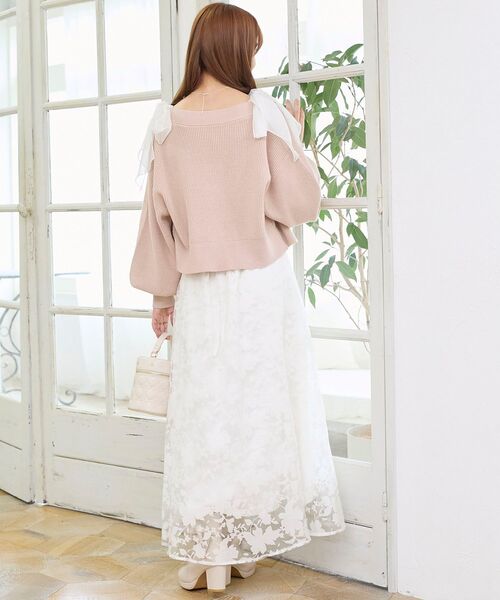 MAJESTIC LEGON（マジェスティックレゴン）の「キラキラモチーフビジューボタンカーデ（カーディガン/ボレロ・レディース・アイボリー/ピンク/ライトグリーン/ブルー・MEDIUM）」の16枚目の写真