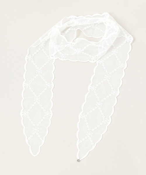 niko and...（ニコアンド）の「クロスレースタイネックレス（ネックレス・レディース・ホワイト/ブラック・0）」の4枚目の写真