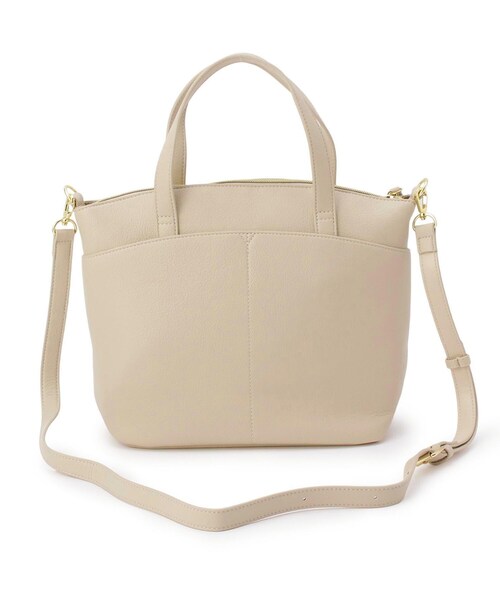 one'sterrace(ワンズテラス)の「Legato Largo 2WAY トートバッグ CURVE(トートバッグ・レディース・アイボリー系8/ベージュ系その他7/ブラック系8・99)」の6枚目の写真