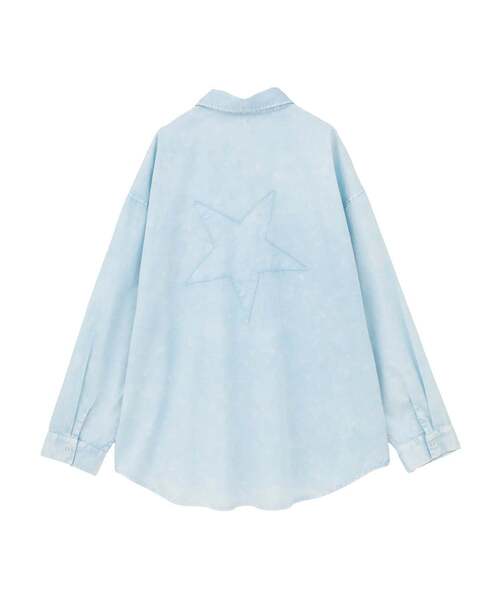 CONVERSE TOKYO（コンバーストウキョウ）の「ACID WASH STAR★ PATCH SHIRT（シャツ/ブラウス・レディース・サックスブルー/ブラック/グレー/パープル/ミント・FREE）」の17枚目の写真
