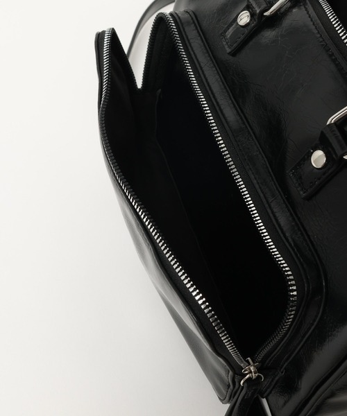 PAGEBOY（ページボーイ）の「【500mlペットボトルも入る】アウトポケットスクエアBAG（ショルダーバッグ・レディース・ブラック/チャコールグレー/ブルー・FREE）」の8枚目の写真