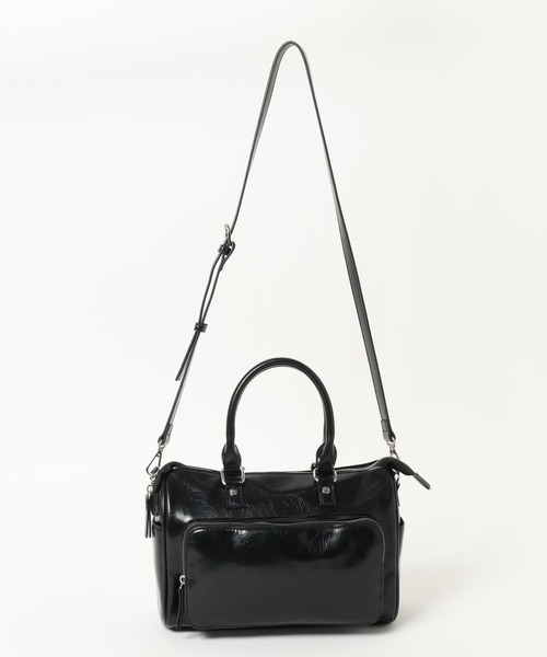 PAGEBOY（ページボーイ）の「【500mlペットボトルも入る】アウトポケットスクエアBAG（ショルダーバッグ・レディース・ブラック/チャコールグレー/ブルー・FREE）」の10枚目の写真