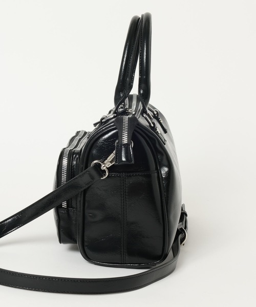 PAGEBOY（ページボーイ）の「【500mlペットボトルも入る】アウトポケットスクエアBAG（ショルダーバッグ・レディース・ブラック/チャコールグレー/ブルー・FREE）」の13枚目の写真