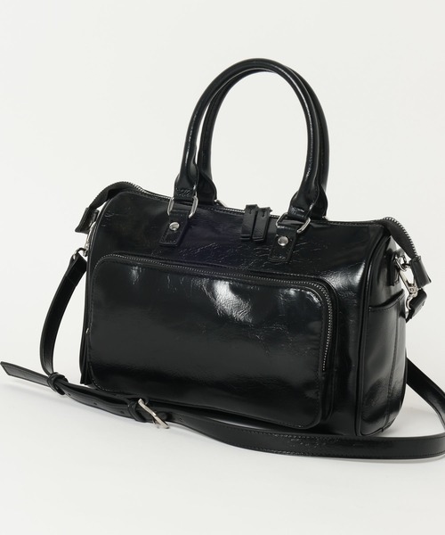 PAGEBOY（ページボーイ）の「【500mlペットボトルも入る】アウトポケットスクエアBAG（ショルダーバッグ・レディース・ブラック/チャコールグレー/ブルー・FREE）」の17枚目の写真