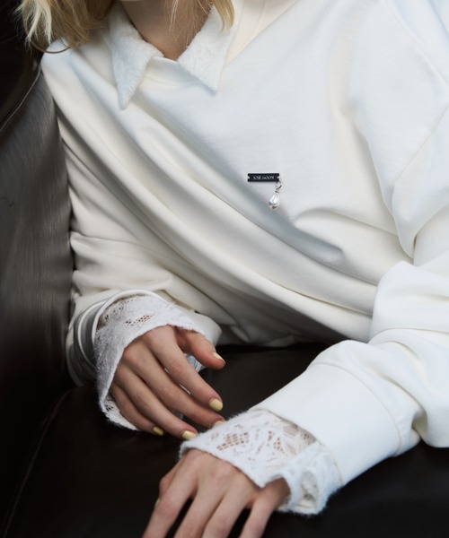 JOSE MOON（ジョゼムーン）の「LIQUIDE LACE  BLOUSE/リキッドレースブラウス（シャツ/ブラウス・レディース・ブラック/グレー/ホワイト・FREE）」の16枚目の写真