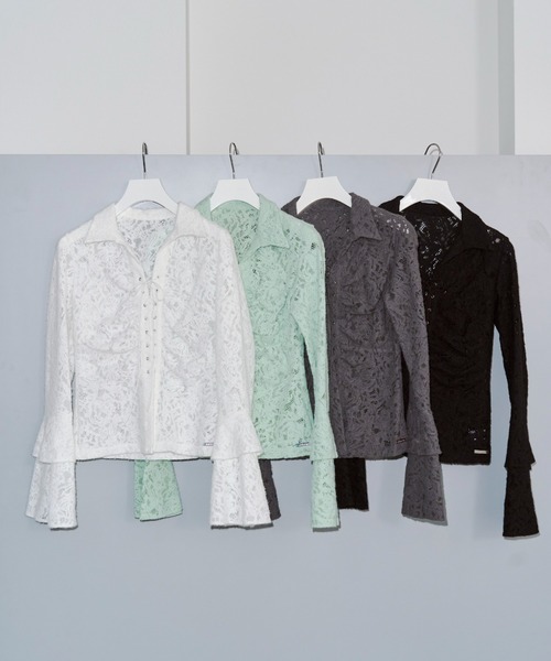 LIQUIDE LACE BLOUSE/リキッドレースブラウス（シャツ/ブラウス