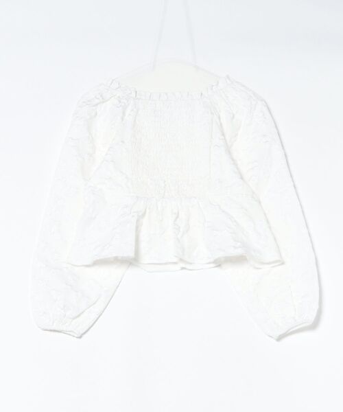 flower(フラワー)の「シャルムフラワーブラウス(シャツ/ブラウス・レディース・ホワイト/ブラック・FREE)」の3枚目の写真