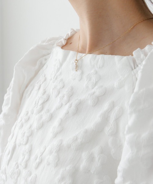 flower(フラワー)の「シャルムフラワーブラウス(シャツ/ブラウス・レディース・ホワイト/ブラック・FREE)」の8枚目の写真