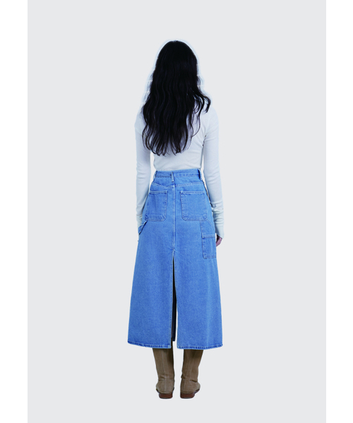 COTTONREBIRTHCLUB（コットンリバースクラブ）の「デニムロングスカート（ライトブルー）（スカート・レディース・その他・SMALL/MEDIUM）」の2枚目の写真