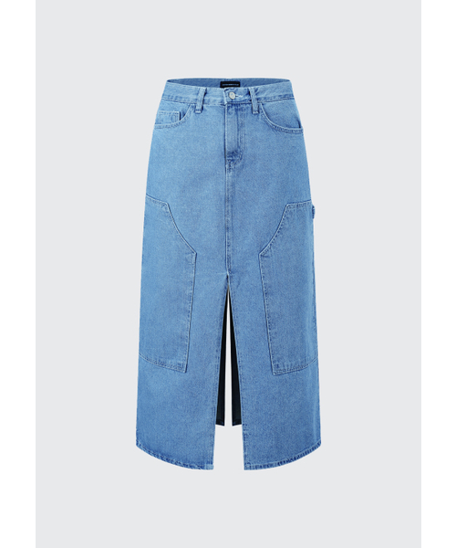 COTTONREBIRTHCLUB（コットンリバースクラブ）の「デニムロングスカート（ライトブルー）（スカート・レディース・その他・SMALL/MEDIUM）」の3枚目の写真