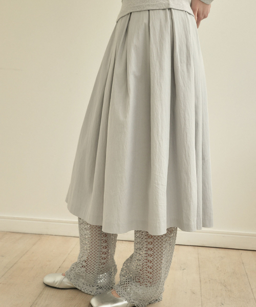 OURO（アウロ）の「COTTON TUCK SKIRT  [ PALE BLUE ]（スカート・レディース・その他・SMALL/MEDIUM）」の3枚目の写真