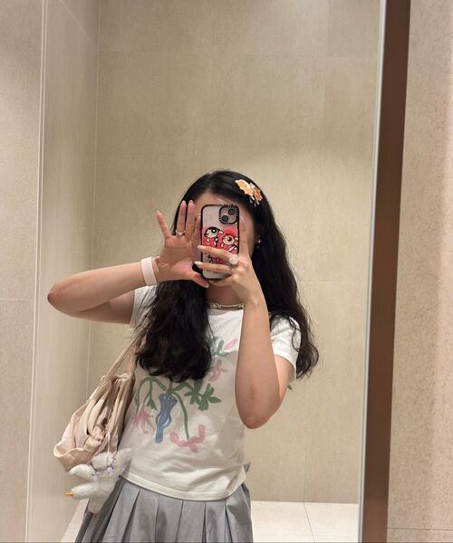 OURO（アウロ）の「COTTON TUCK SKIRT  [ PALE BLUE ]（スカート・レディース・その他・SMALL/MEDIUM）」の4枚目の写真